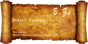 Bunzl Zsuzsa névjegykártya